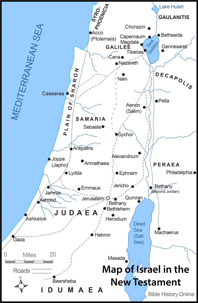 Map-Israel-New-Testament-Times-color